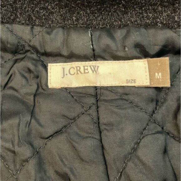 J.Crew Double Breasted Wool Jacket Gray Vintage Size Medium Lined - Picture 12 of 14